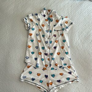 Roller rabbit hearts shirt pajama set